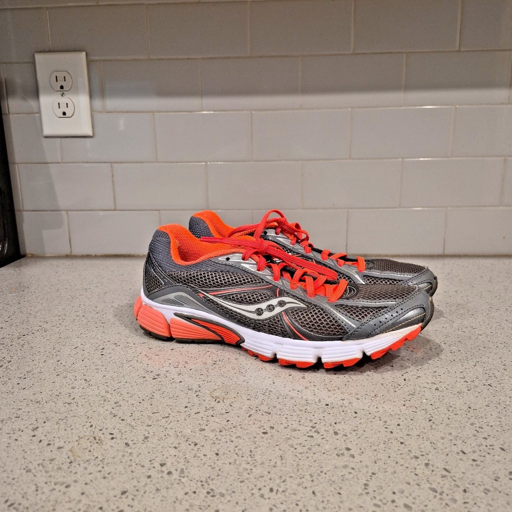 Saucony Ignition 4 Running Sneakers WOMEN 15169-3 Gray Coral Shoes Size 9